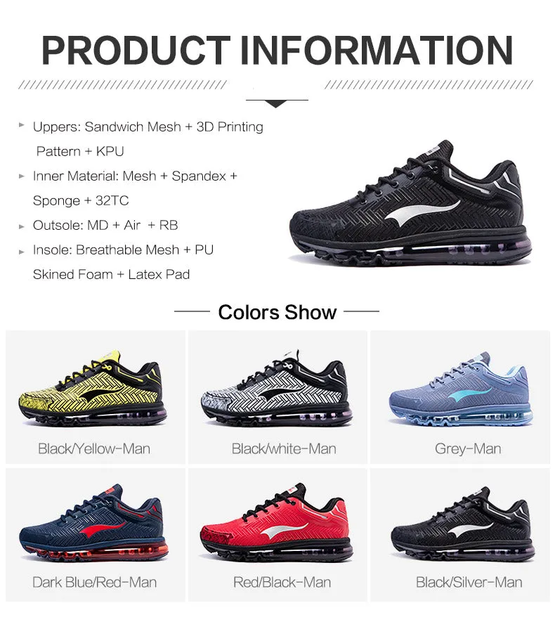 2017 ONEMIX  Running Shoes  lace-up Breathable Sport Sneakers air cushion trekking walking Athletic