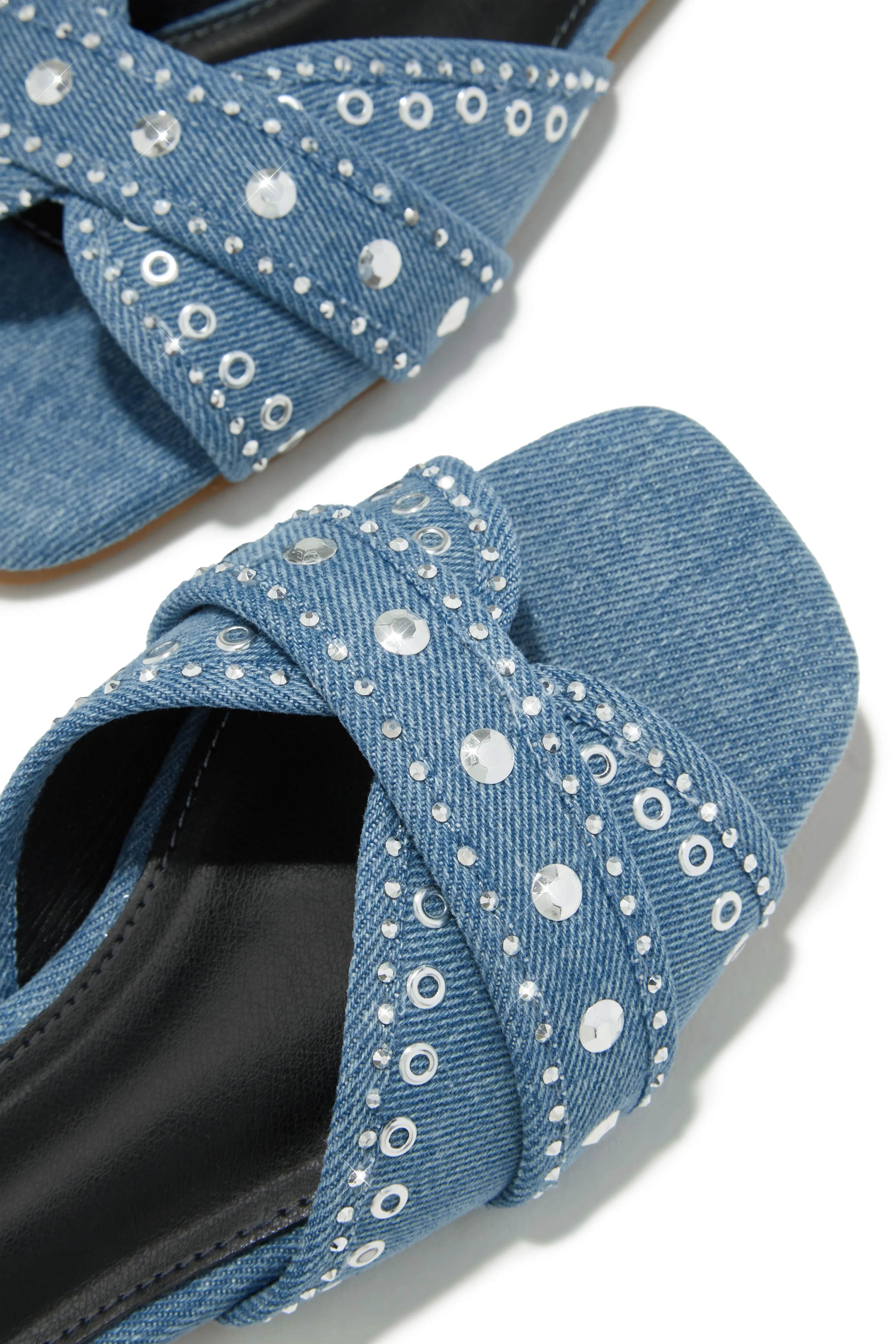 Aya Slip On Sandals - Denim