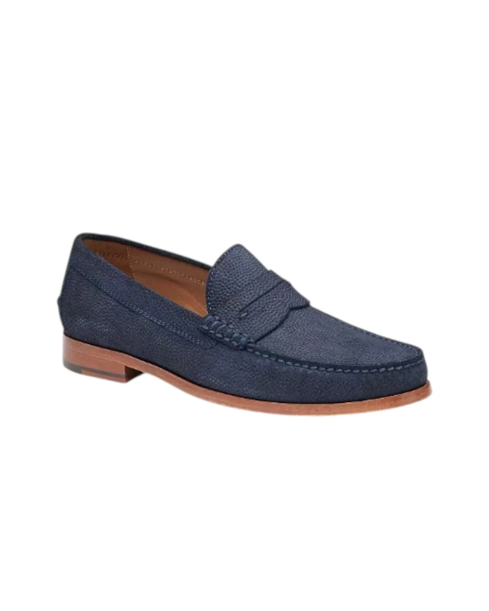 Baldwin Navy English Suede Loafers