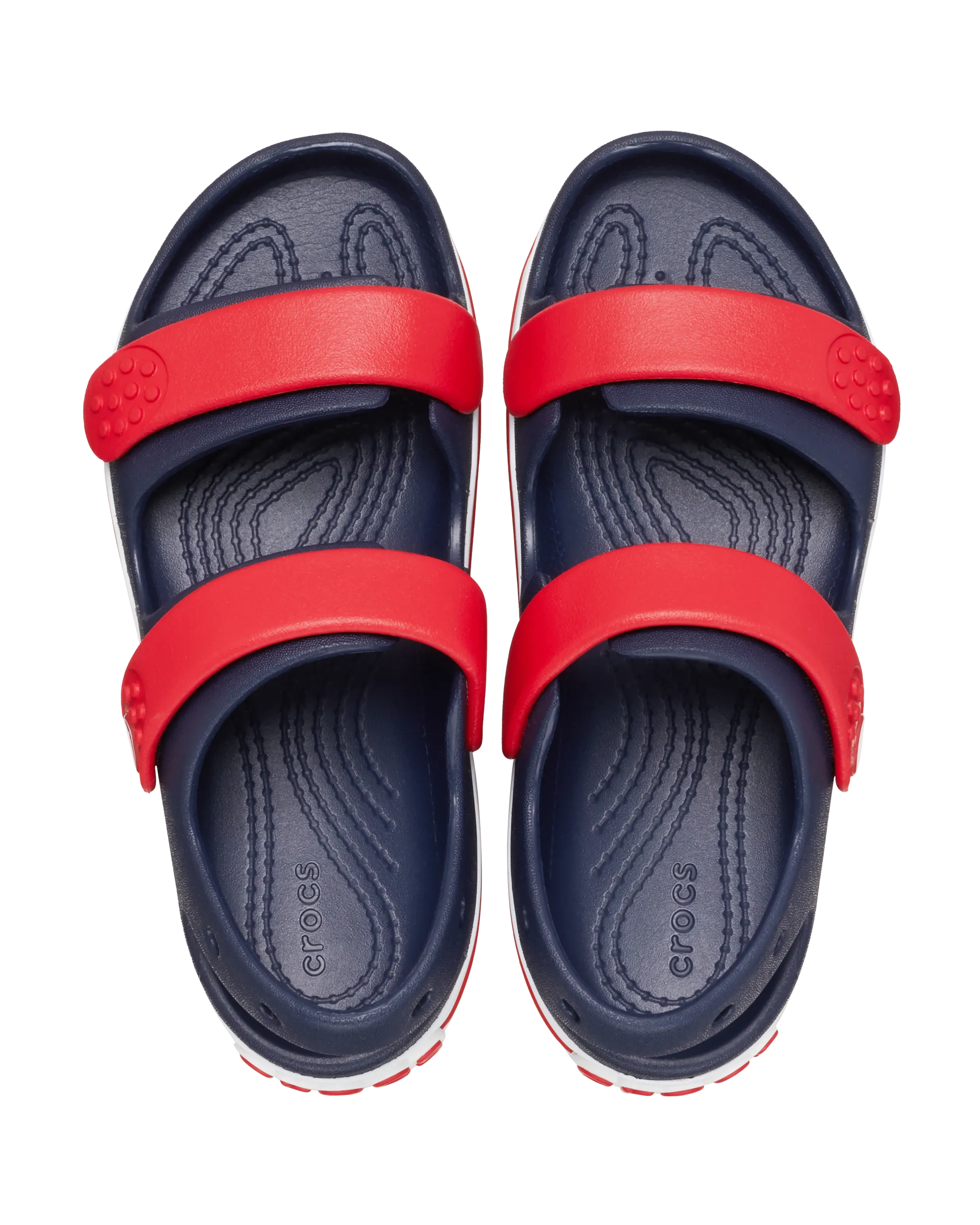 Boys Crocband Cruiser Sandals in Navy & Varsity Red