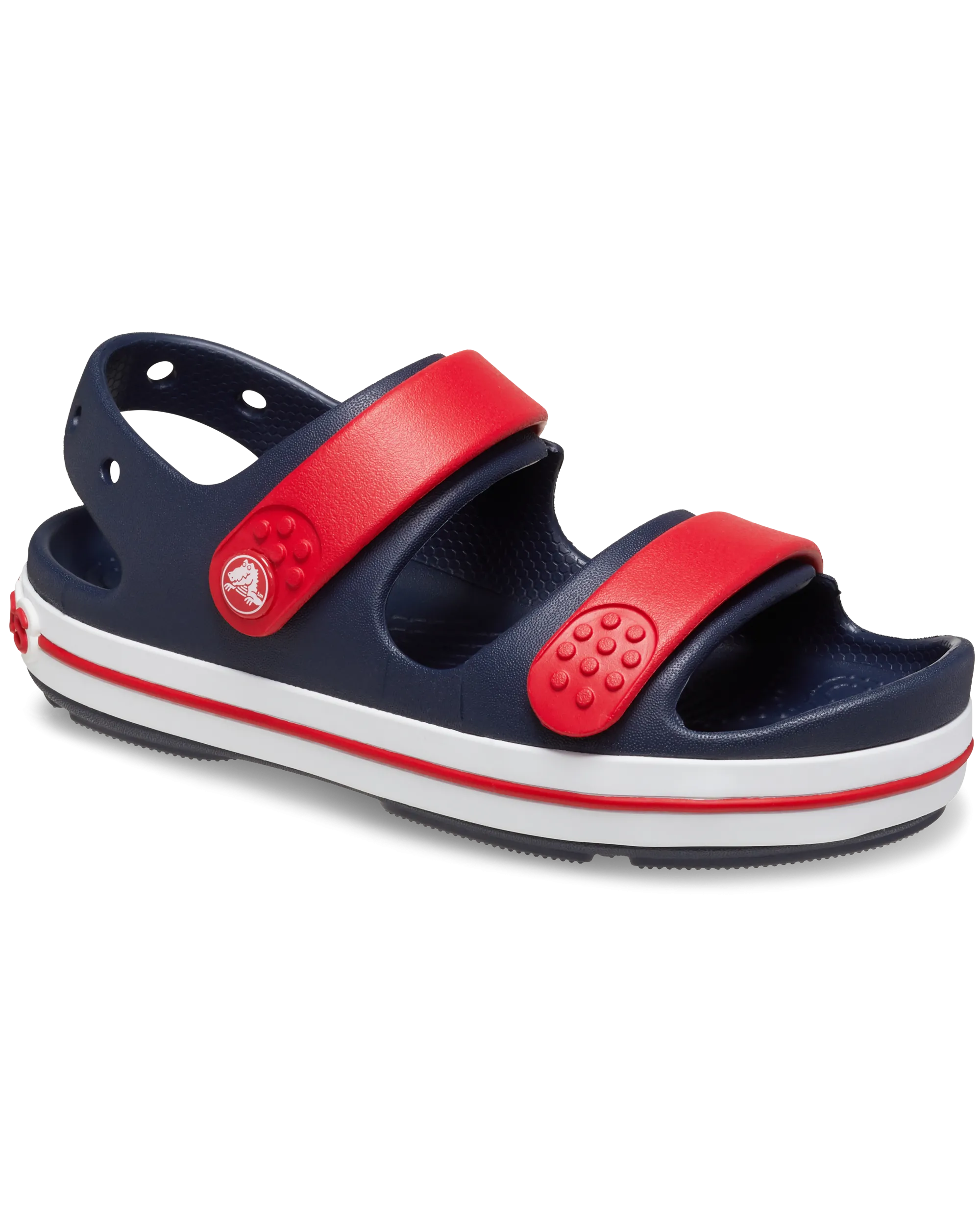 Boys Crocband Cruiser Sandals in Navy & Varsity Red