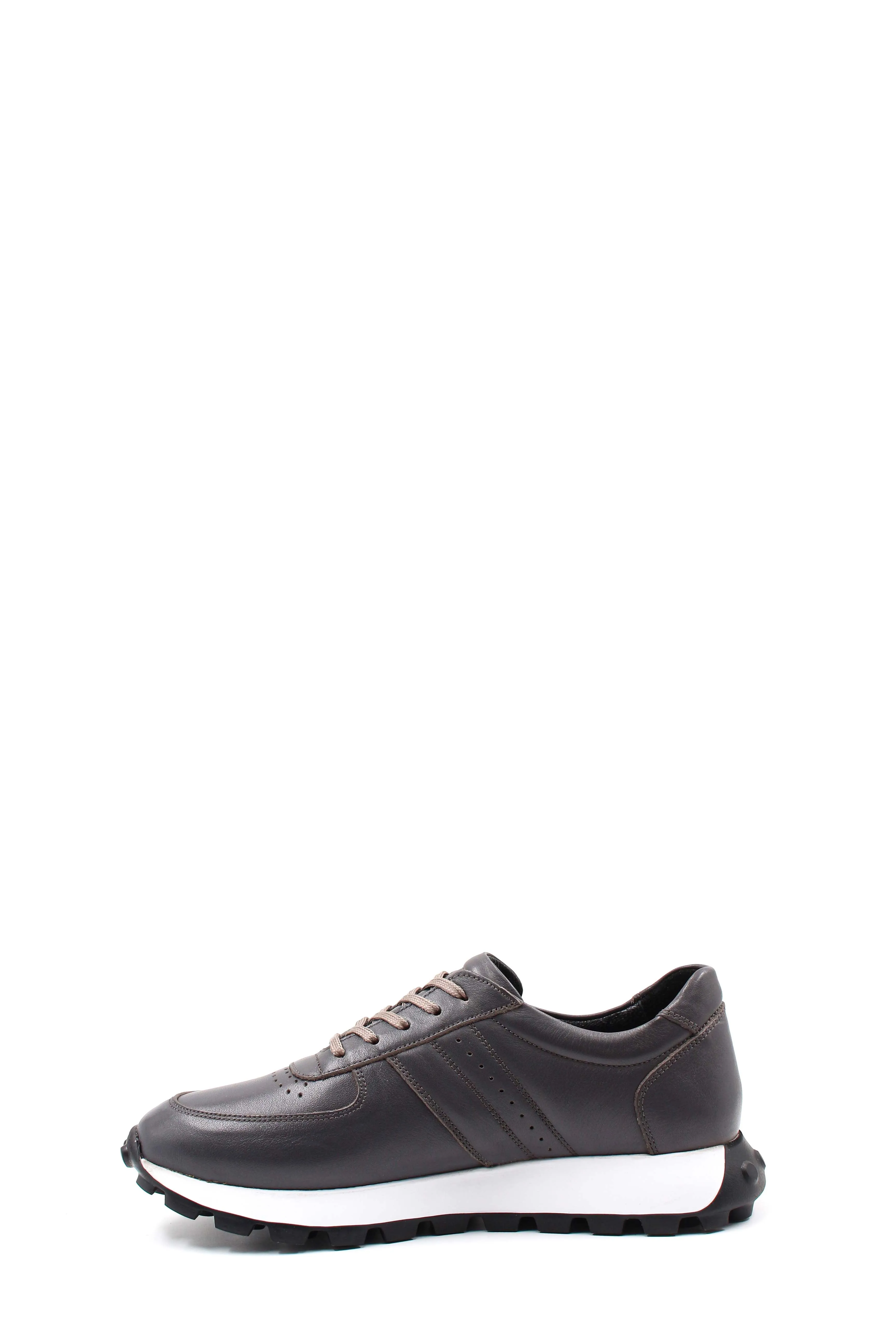 Brown Leather Running Sneakers Wessi