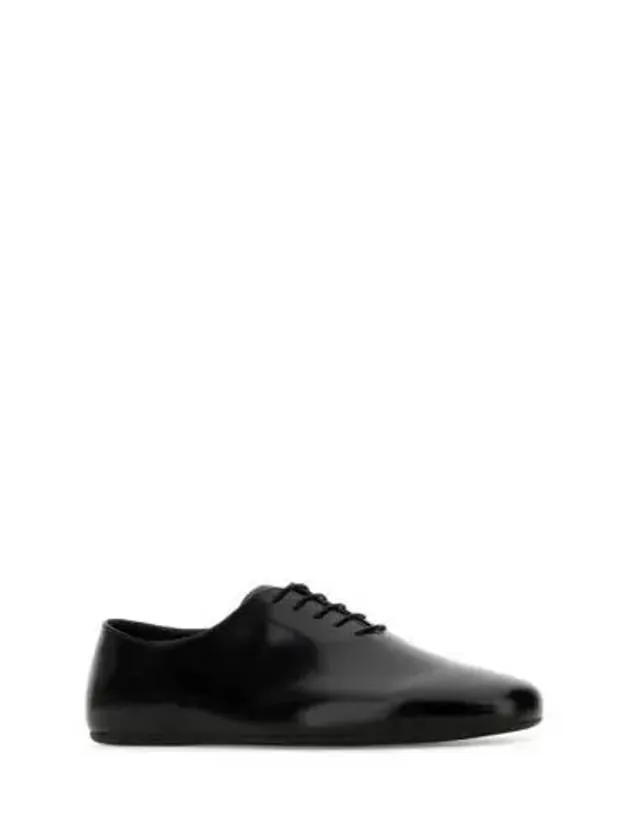 Brushed Leather Lace Up Derby Black