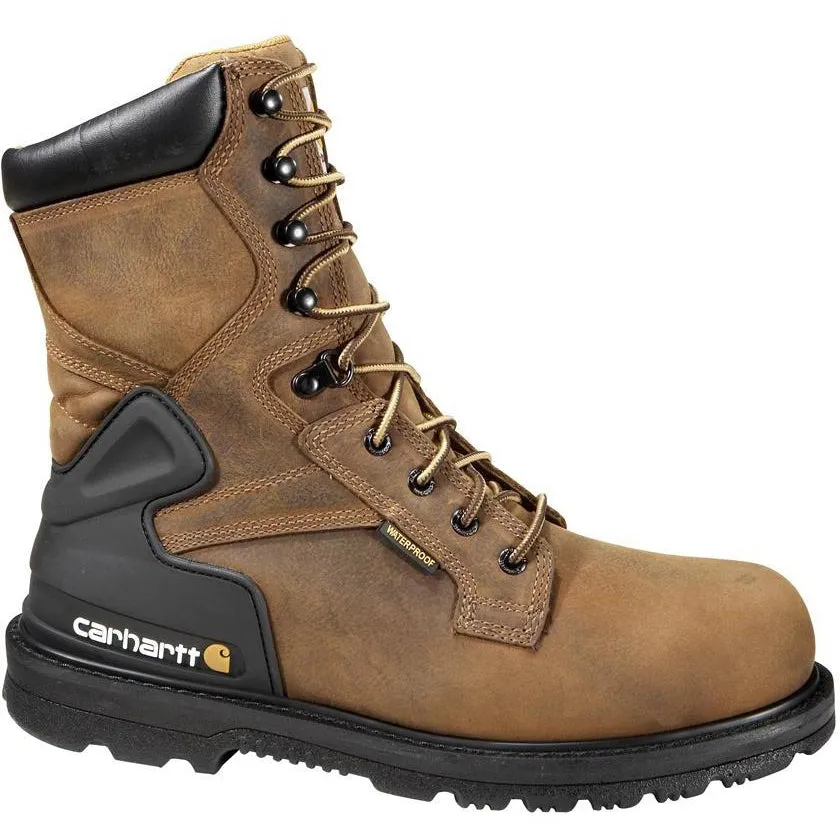 Carhartt Men's 8" Steel Toe Waterproof Work Boot - Brown - CMW8200