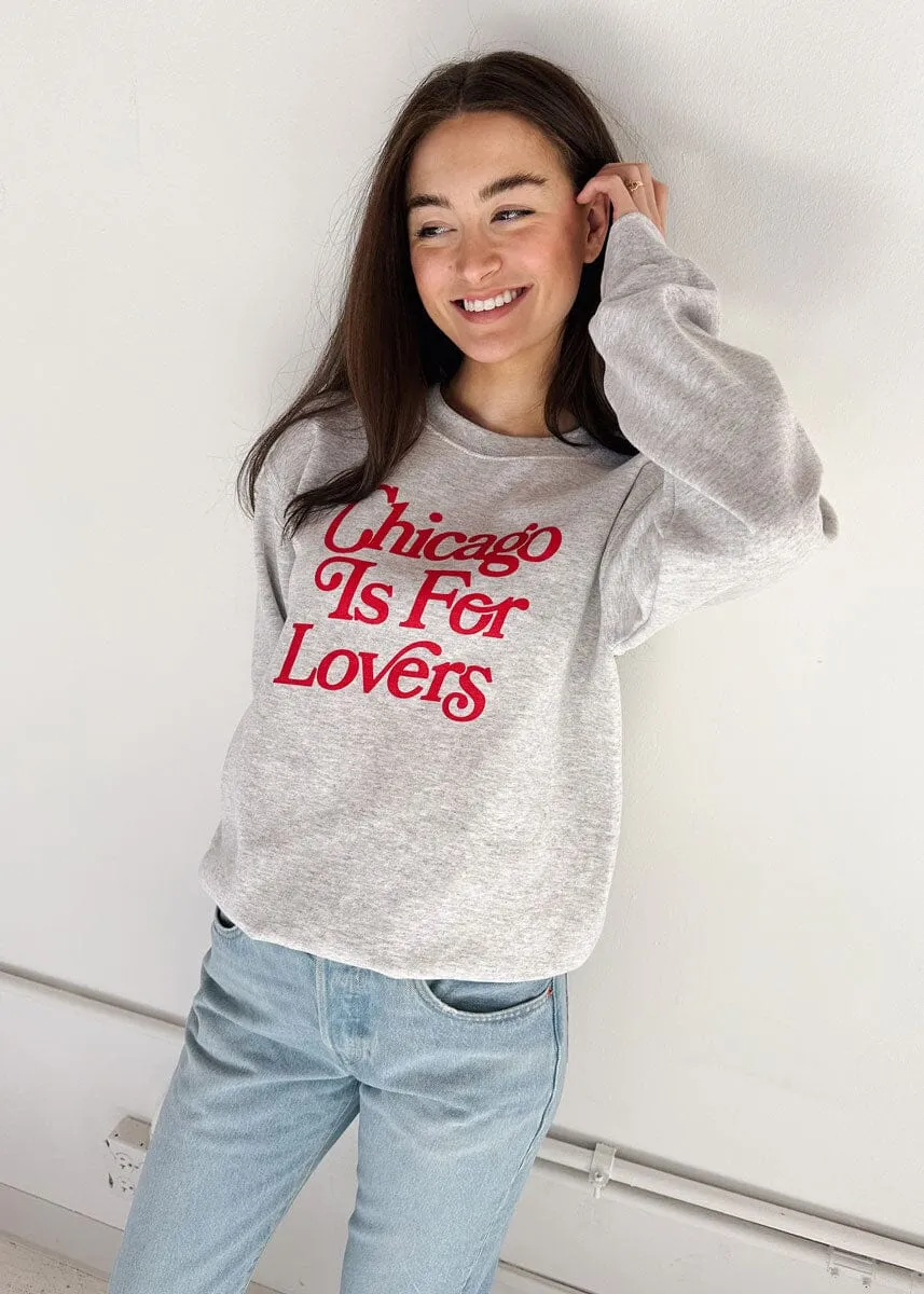 Chicago Is For Lovers Crewneck – Ash