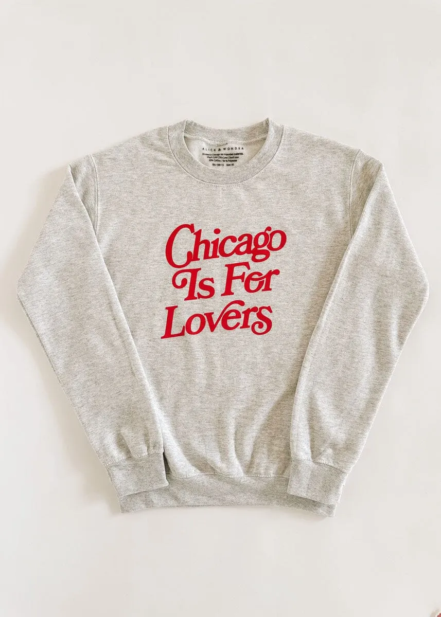 Chicago Is For Lovers Crewneck – Ash