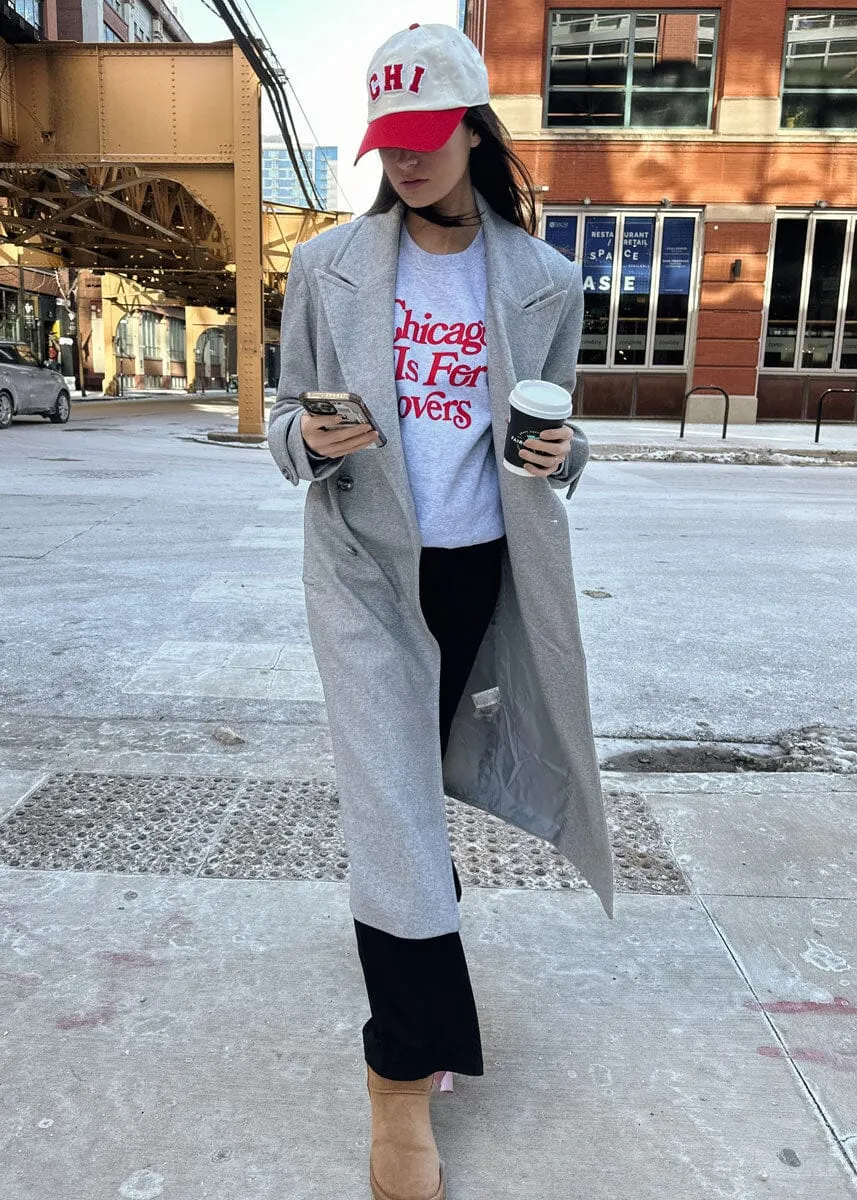 Chicago Is For Lovers Crewneck – Ash