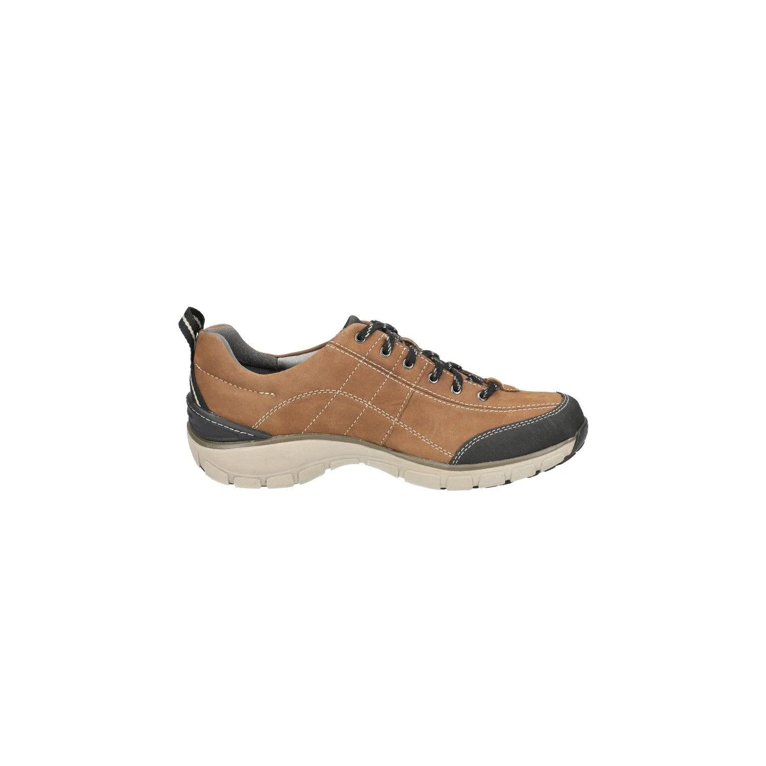 Clarks Wavewalk Trek Low-Top Sneakers Nubuck Leather Brown Colour For Women