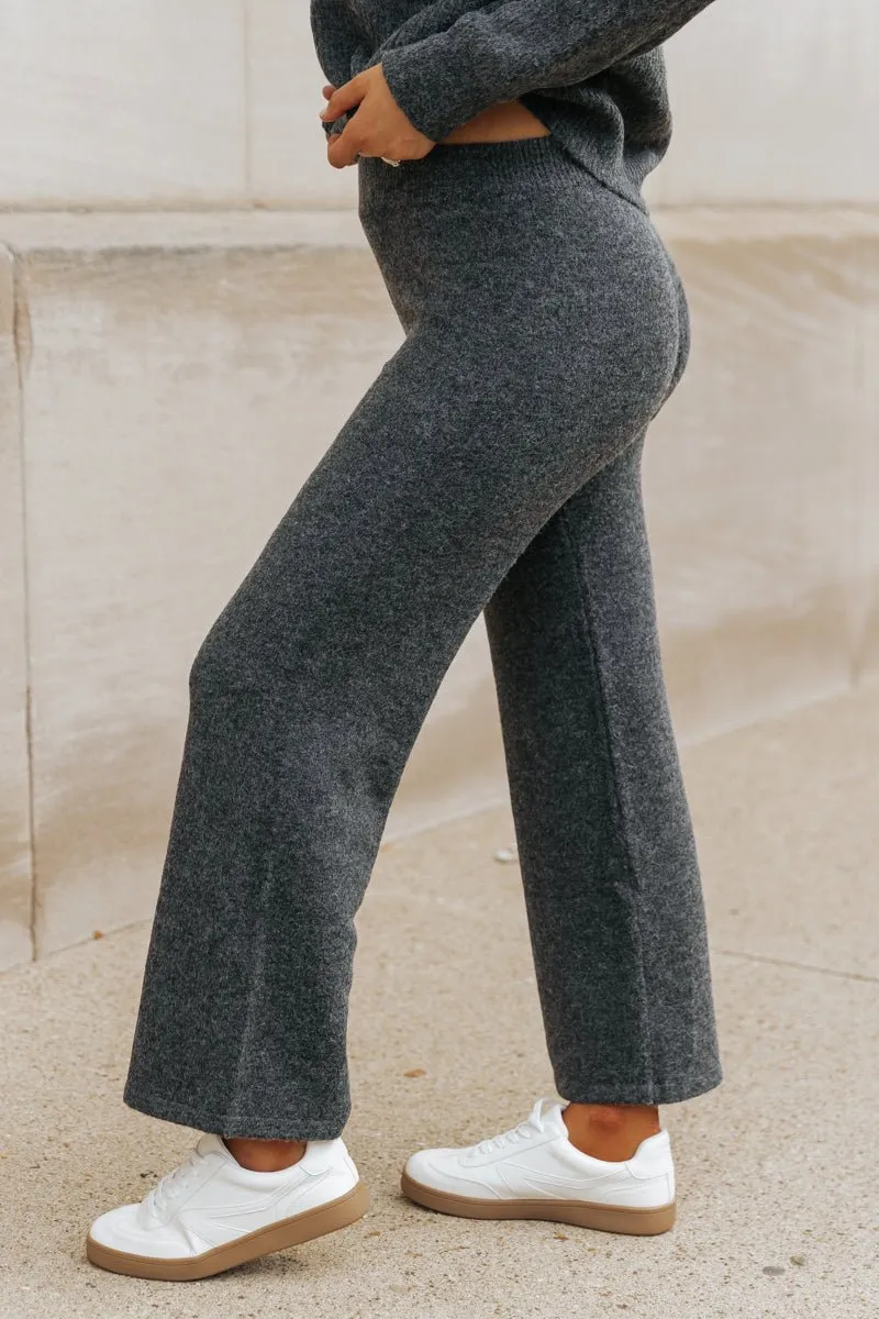 Comfy Lounge Sweater Pants - Charcoal - DOORBUSTER