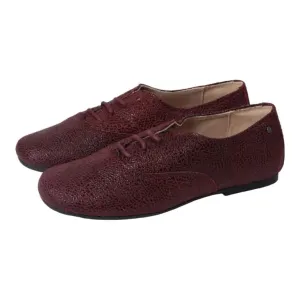 Derby - Bordo Soft Leather Lace for Girl by Manuela de Juan