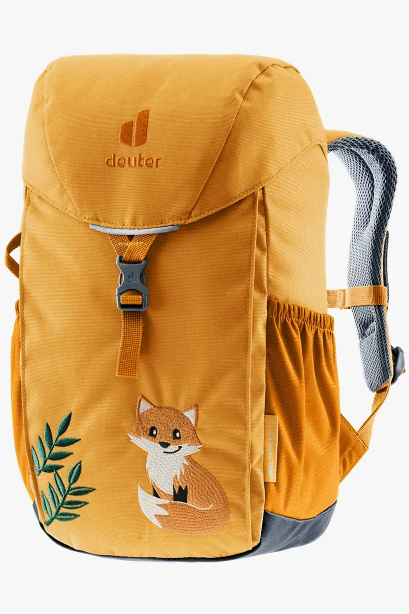 DEUTER Kinder-Rucksack <br> Waldfuchs 10L<br> bequem & leicht<br> mit Brustgurt, herausnehmbarem Sitzkissen und Regenhülle<br> ab ca. 3.5 Jahren 24-30cm Rückenlänge