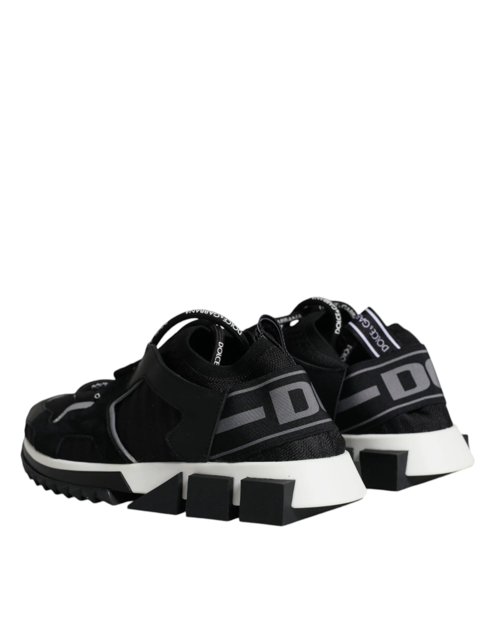 Dolce & Gabbana Black Mesh Sorrento Trekking Sneakers Shoes