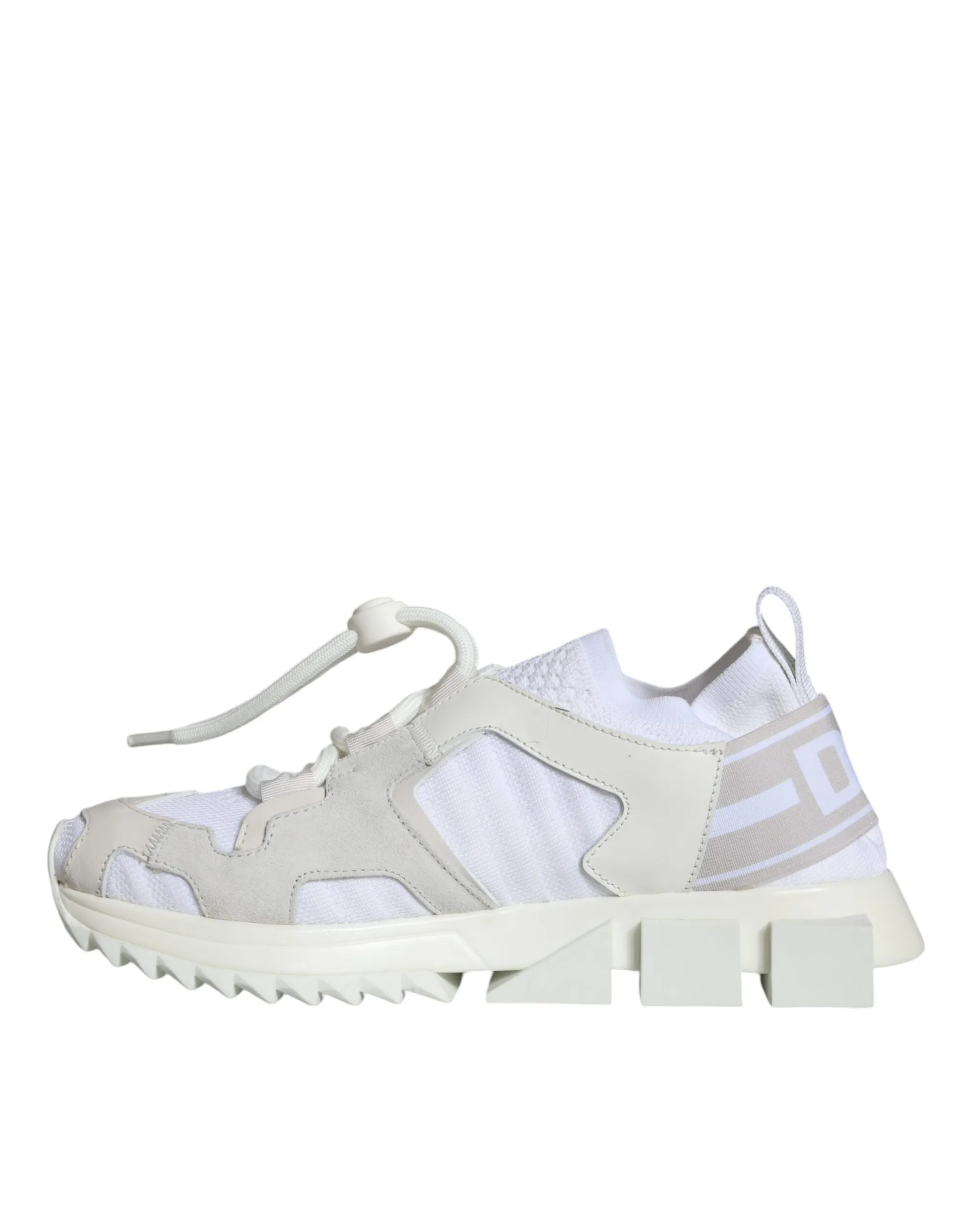 Dolce & Gabbana White Mesh Sorrento Trekking Sneakers Shoes