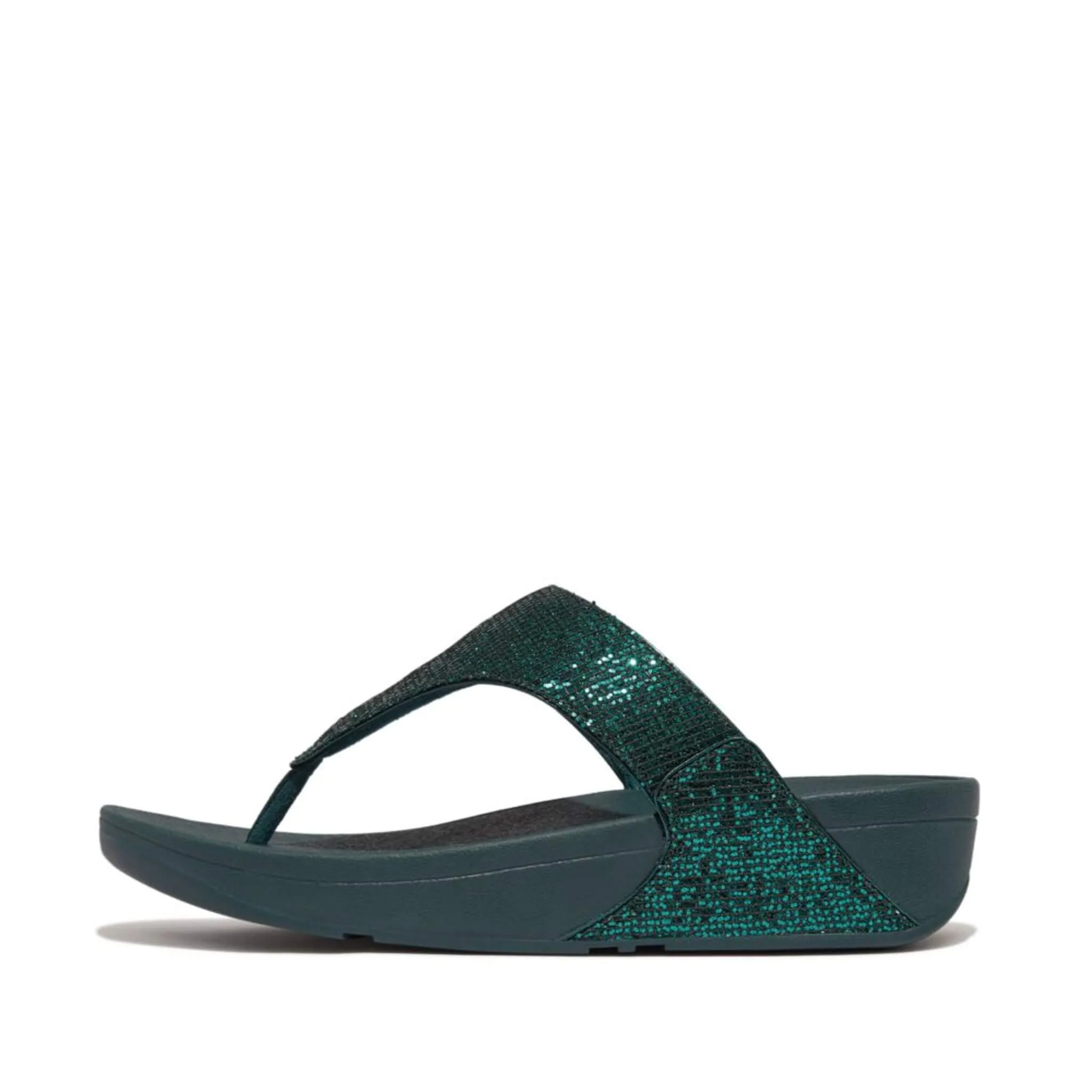 FitFlop Lulu Glitterball Sandals - Metallic Deep Teal