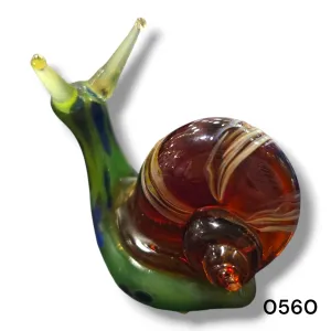 Handmade Glass Snail Figurine – Ready to Ship