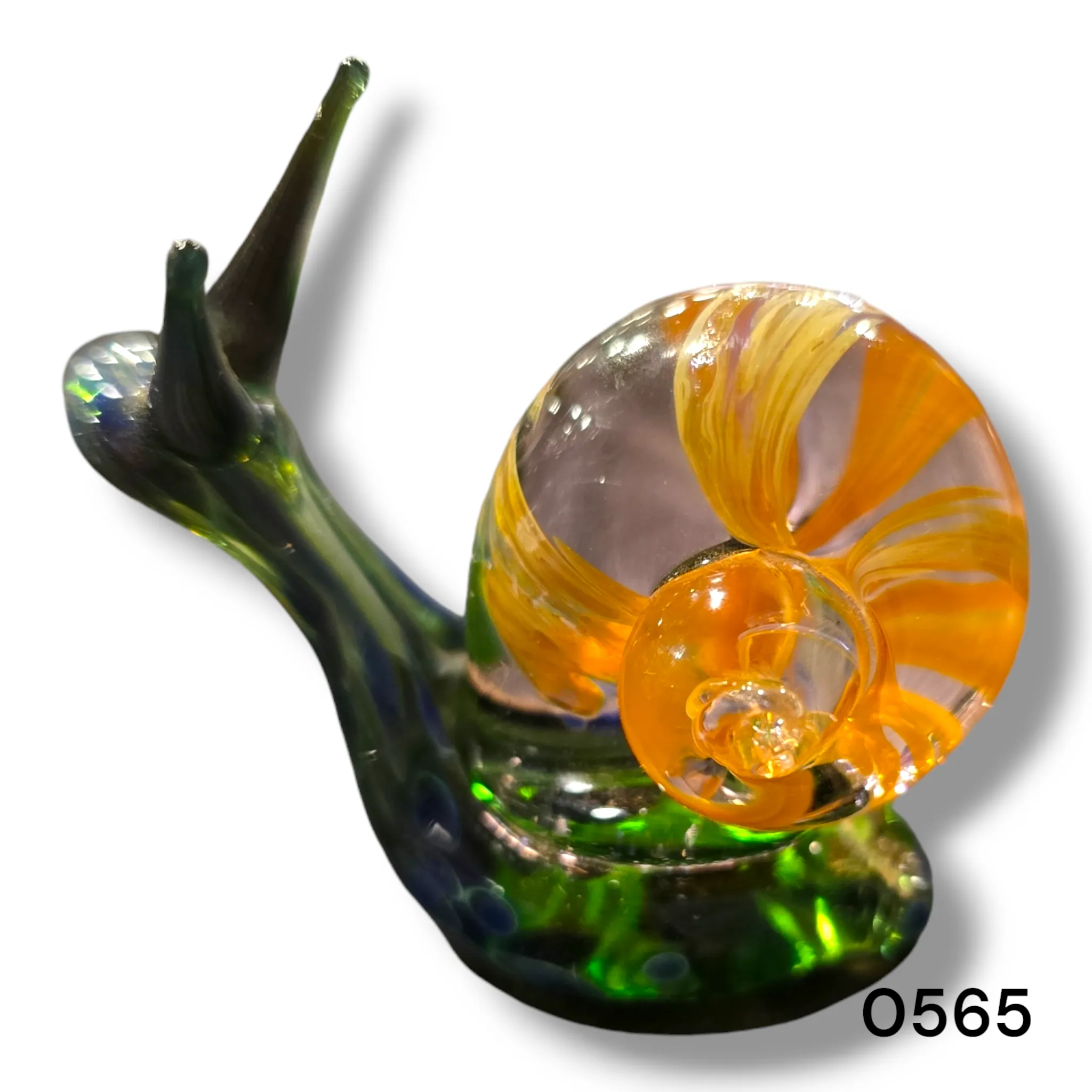 Handmade Glass Snail Figurine – Ready to Ship