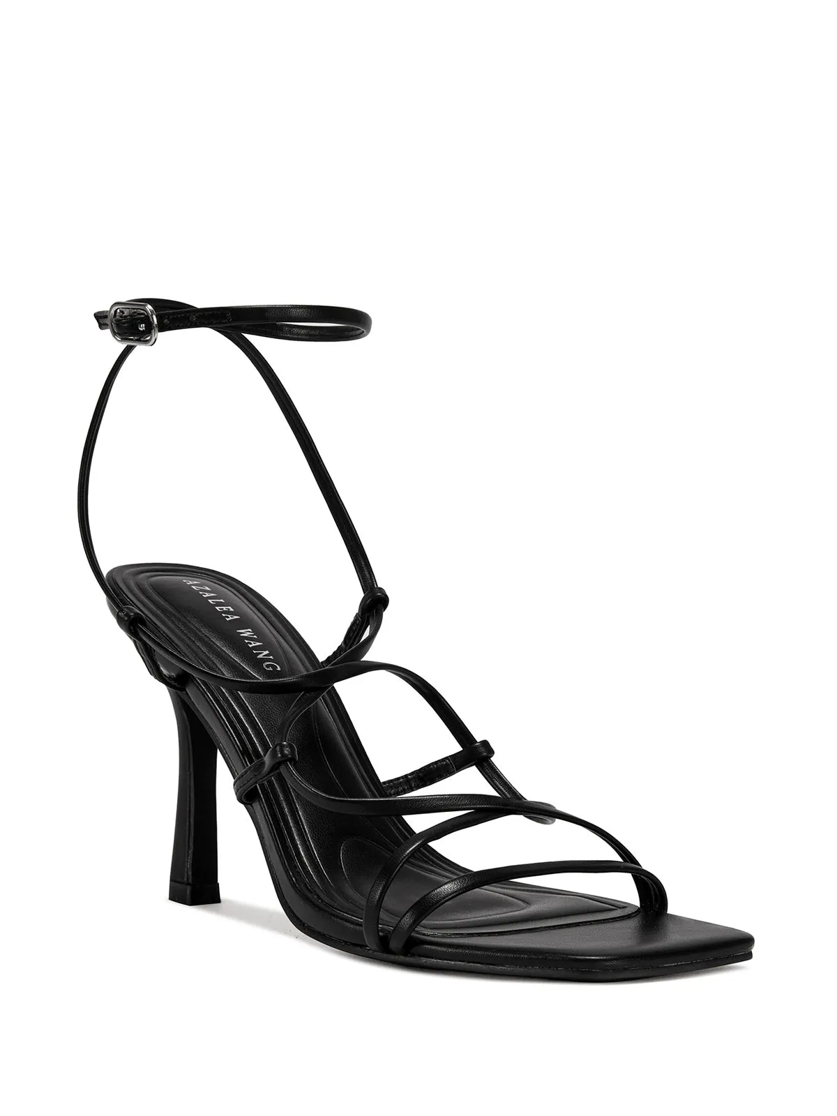 KAYLIN-BLACK WRAP STILETTO SANDAL