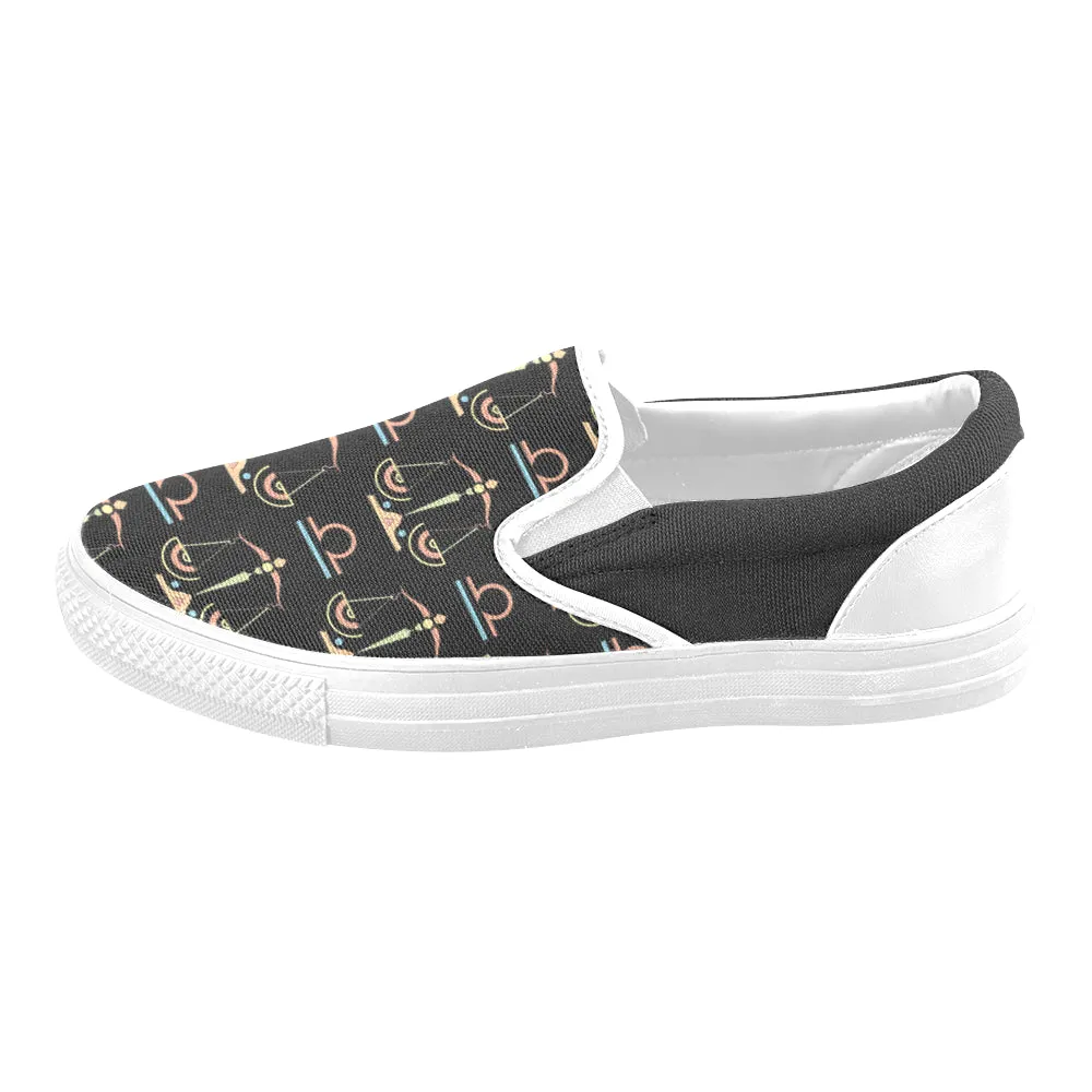 Kid's Libra Zodiac Print Canvas Slip-on Shoes