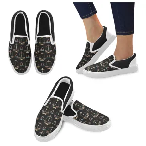 Kid's Libra Zodiac Print Canvas Slip-on Shoes