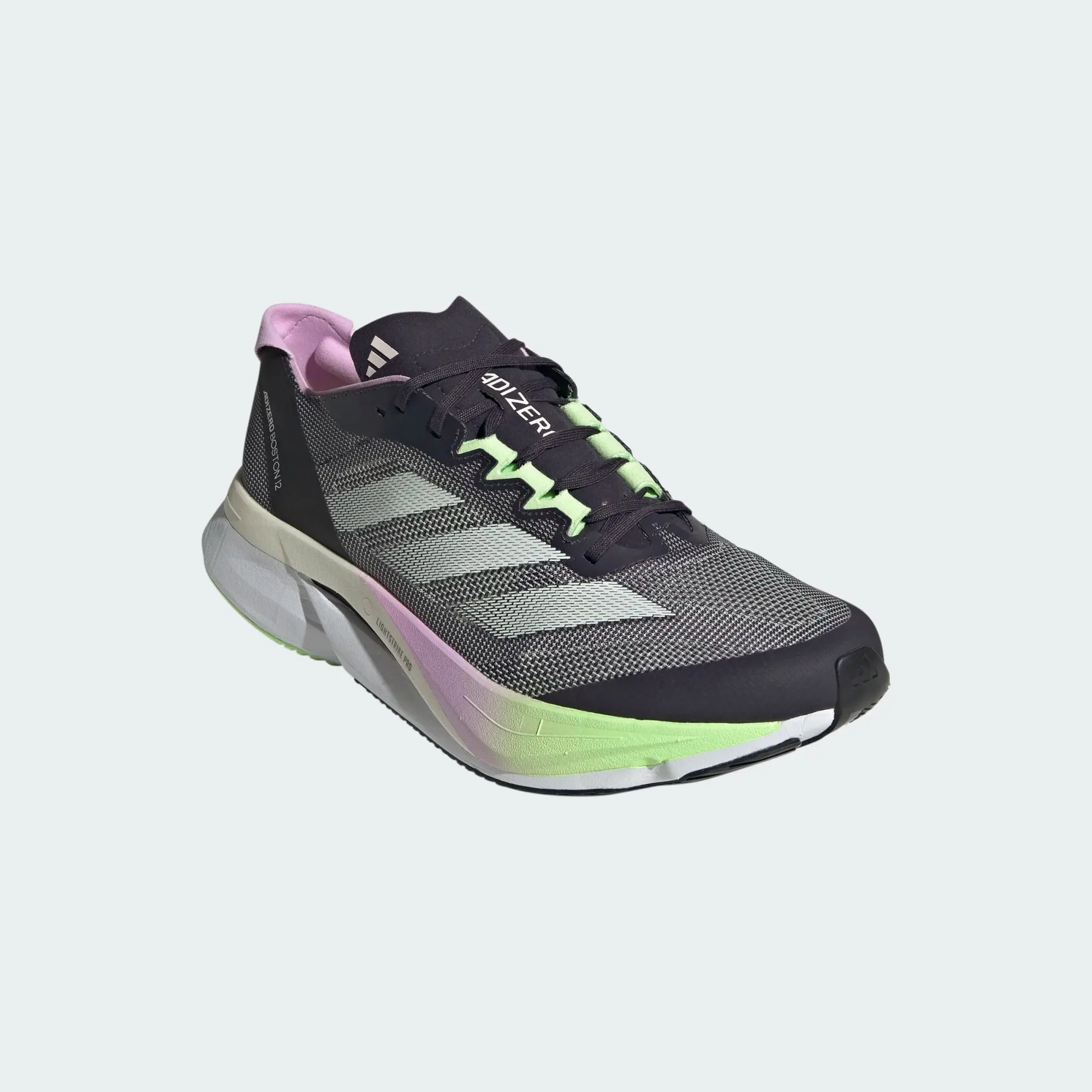 Men’s Adizero Boston 12 (Aurora Black/Zero Metalic/Green Spark)