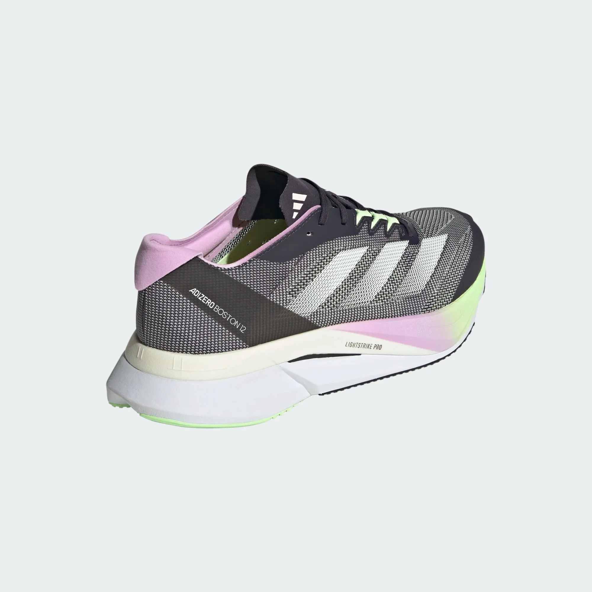 Men’s Adizero Boston 12 (Aurora Black/Zero Metalic/Green Spark)