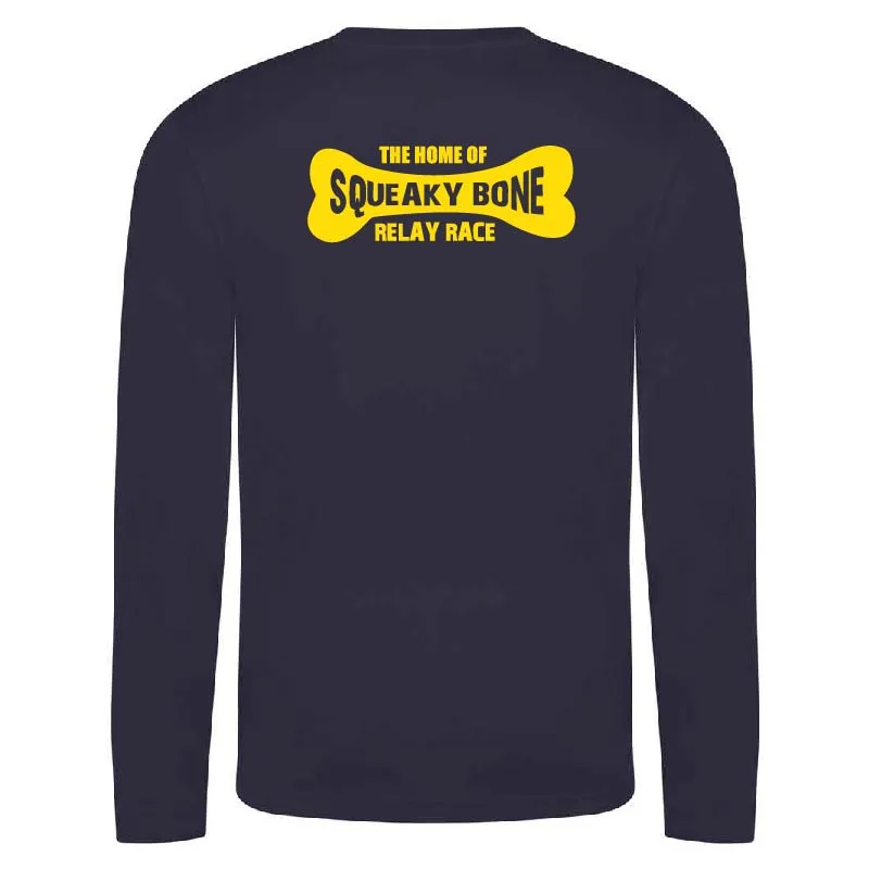 Olney Runners Mens Long Sleeve technical Training T-Shirt - French navy