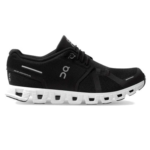 On Running Women's Cloud 5 Sneaker - Black/White