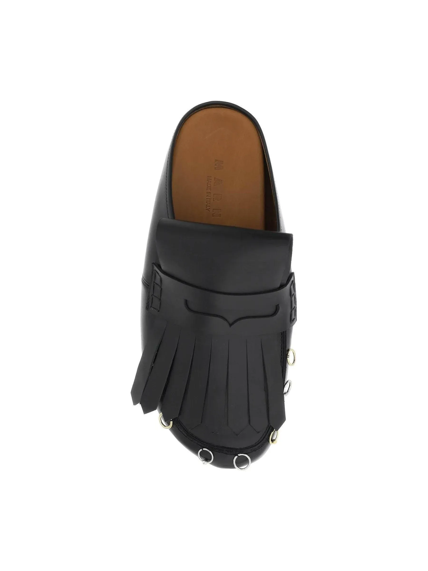 Piercing Leather Slip-On Loafers