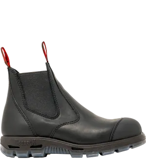 Redback Boots | Black HD Safety Boots with Scuff Cap  (USBBKSC)