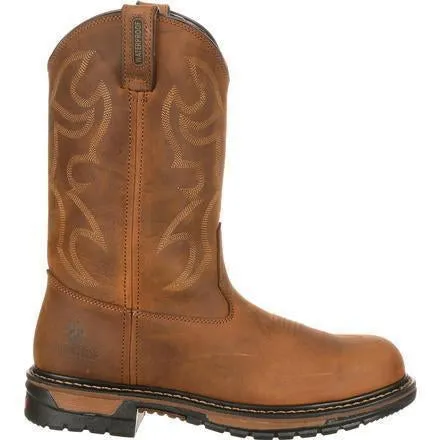 Rocky Men's Original Ride Branson WP Steel Toe Western Boot-FQ0002809