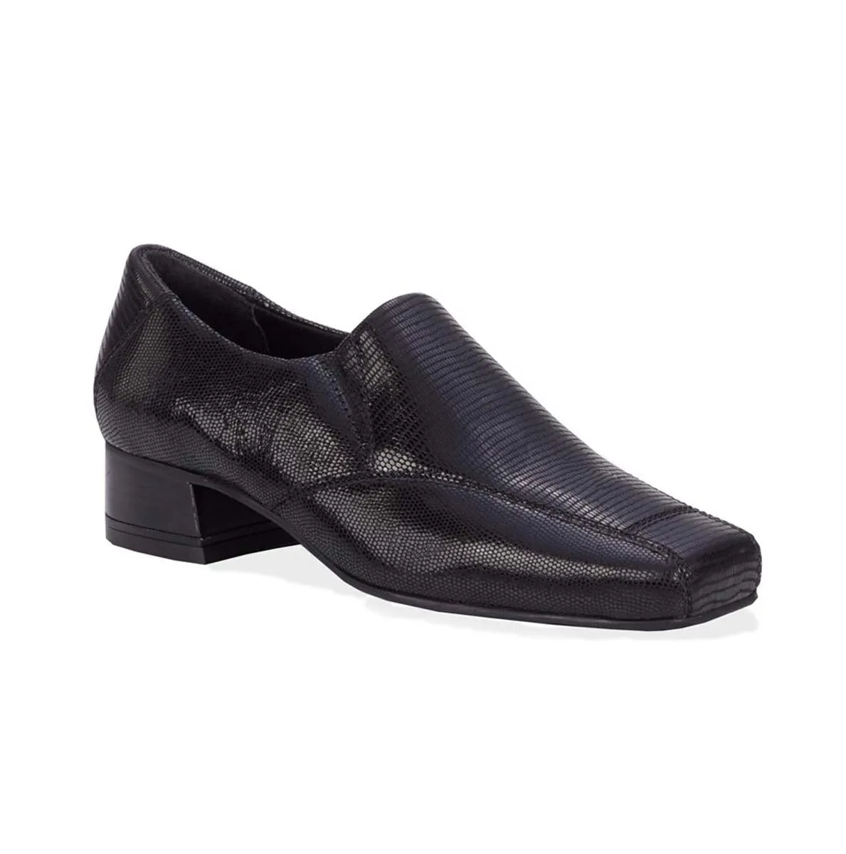 Ros Hommerson Eagan Women's Loafer Slip-on Shoes In Black Patent