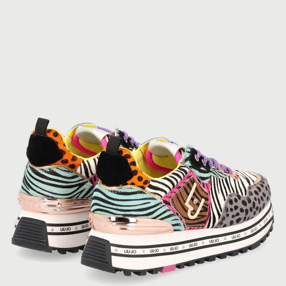 Scarpe Donna LIU JO Sneakers Platform stampa Animalier Zebrato Multicolor