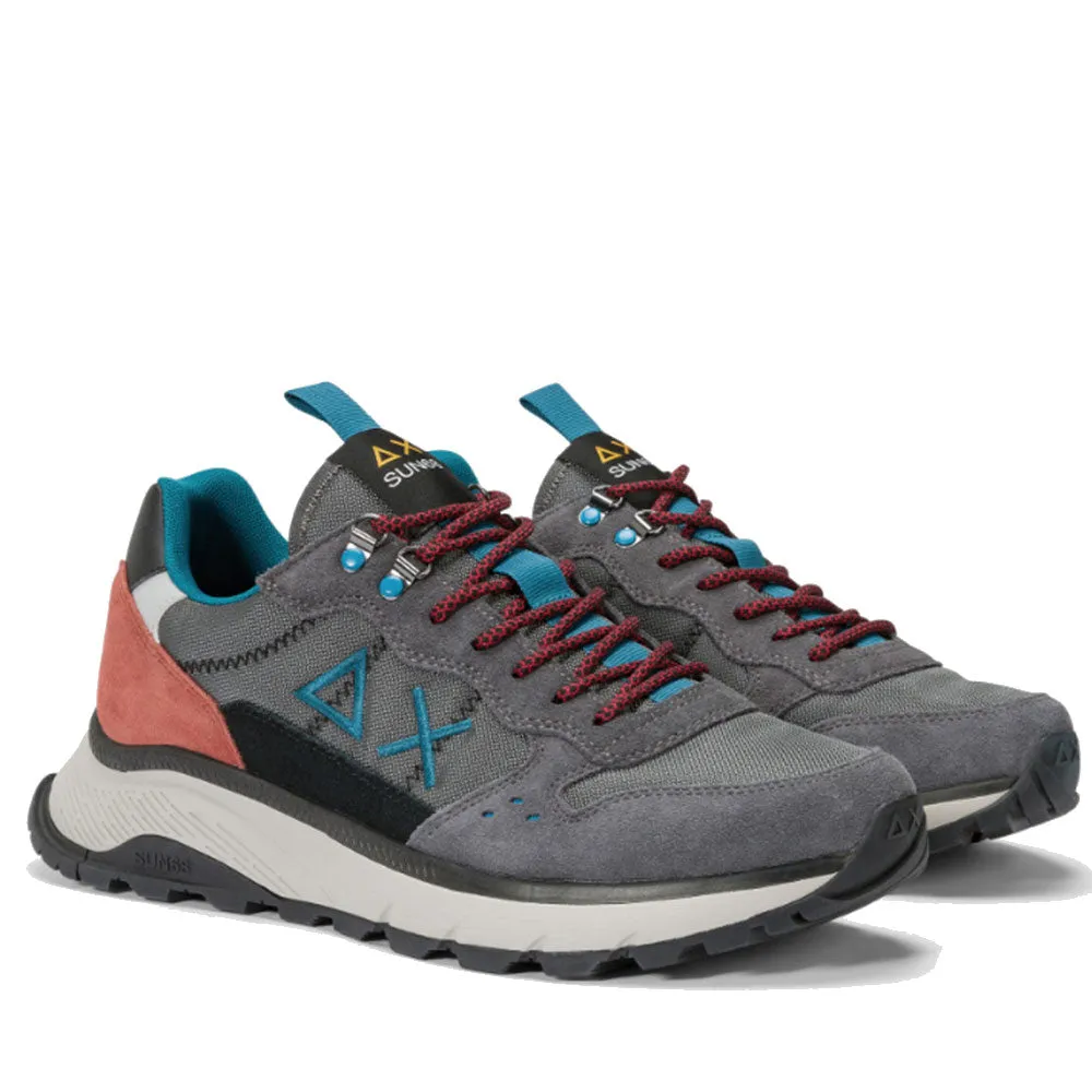 Scarpe Uomo Sun68 Sneakers Fire and Camping Colore Grigio Scuro - Z44128