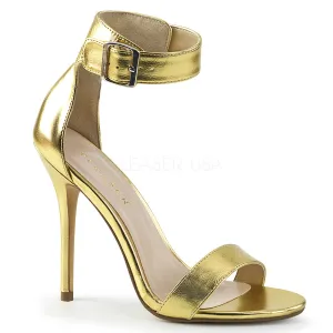 Stiletto Heel Gold Open Toe Sandal