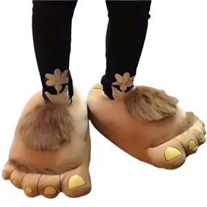 TEEK - Big Feet Fur Top House Shoes