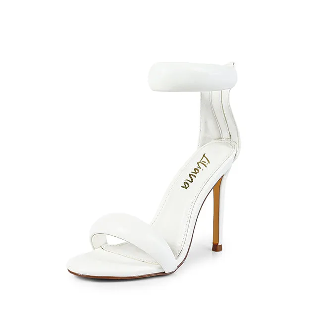 TISHA-112 White Faux Leather