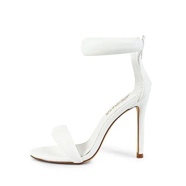 TISHA-112 White Faux Leather