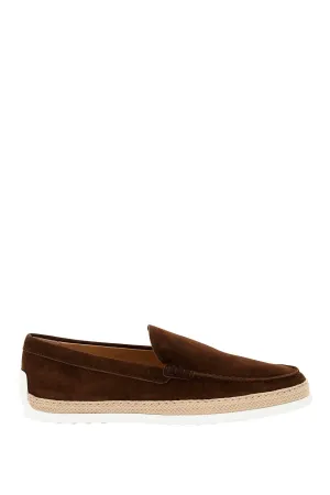 TodS Suede Slip-On With Rafia Insert