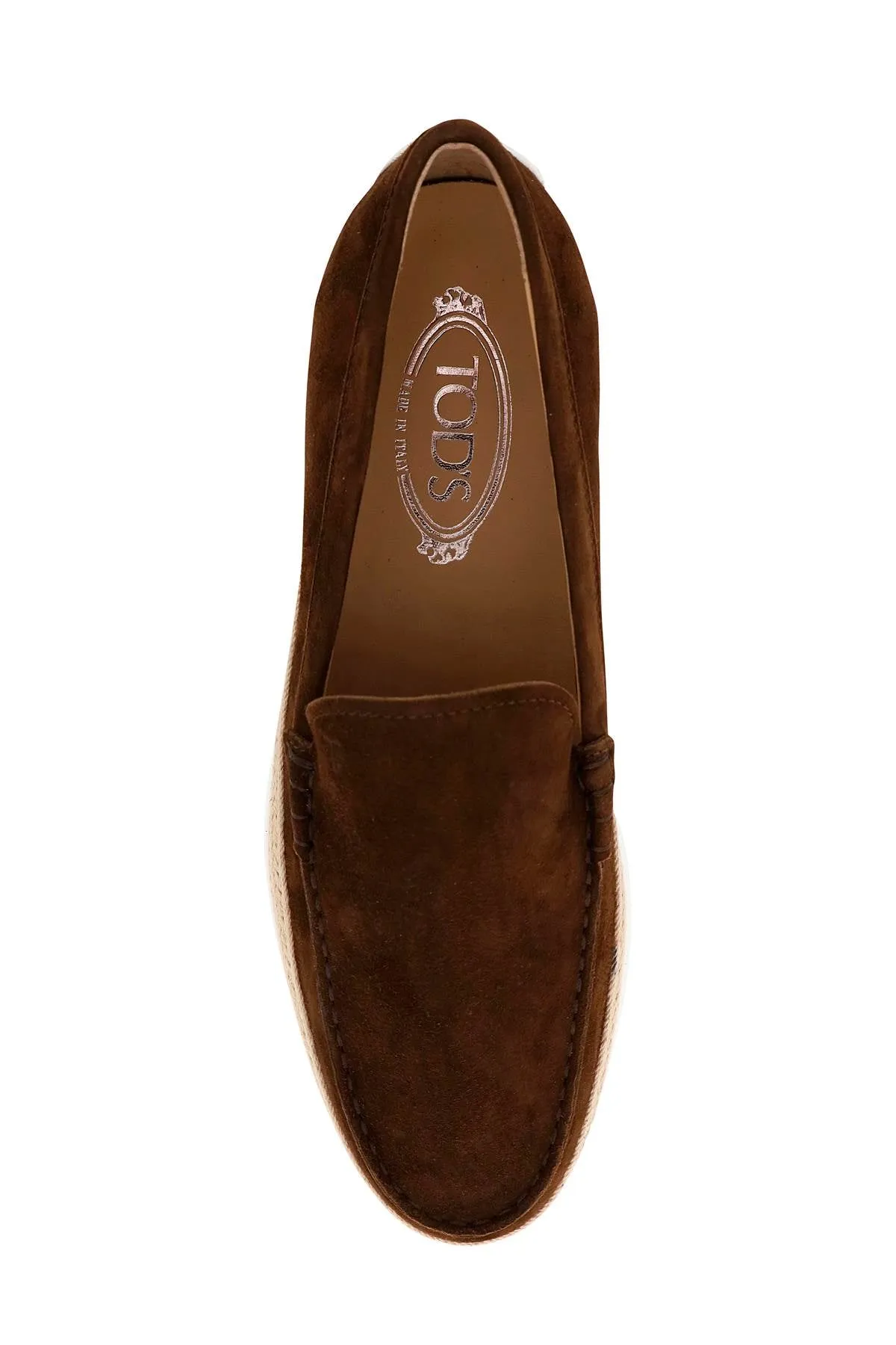 TodS Suede Slip-On With Rafia Insert