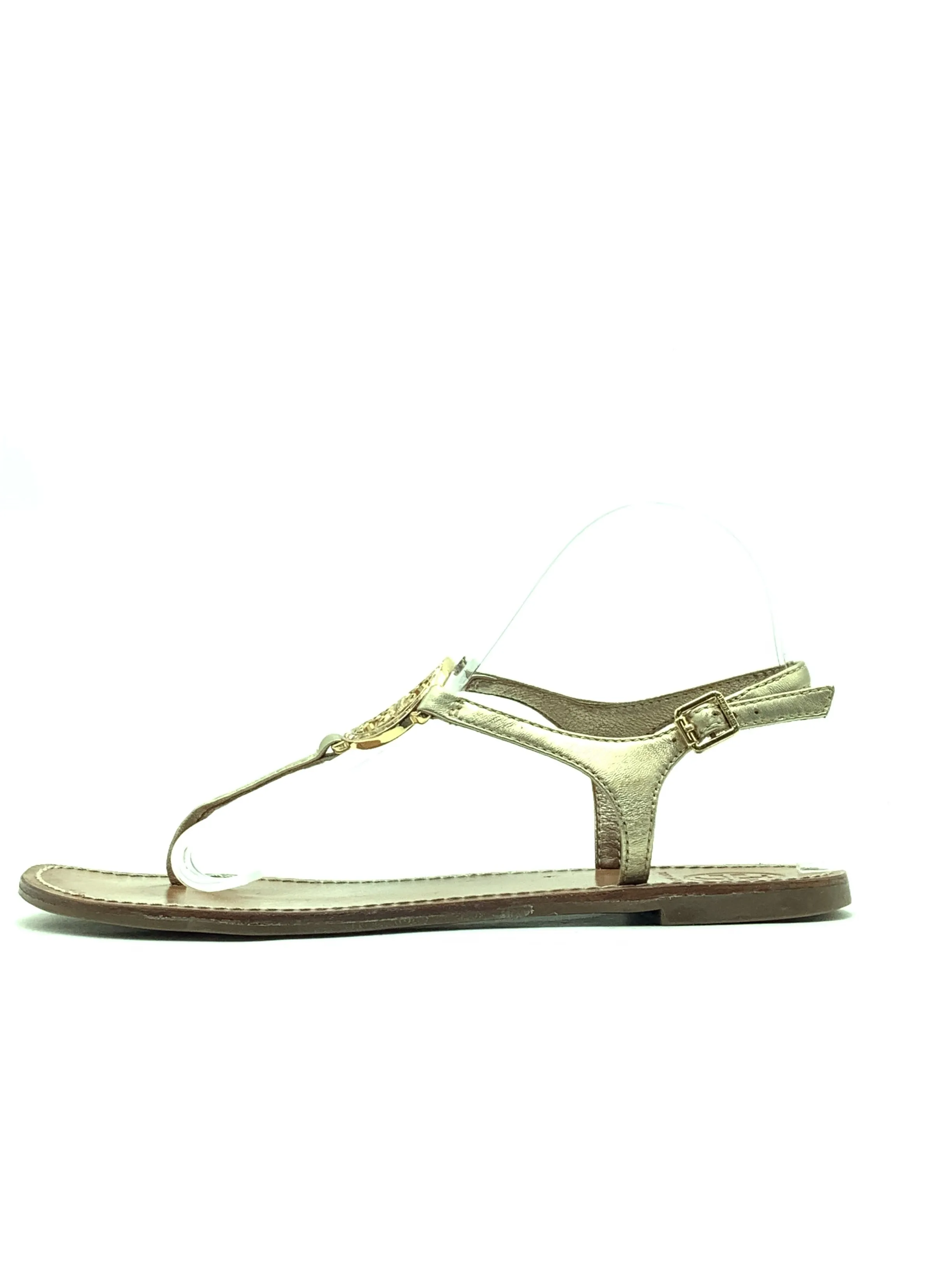 Tory Burch T-Strap Leather Sandals Size: 8