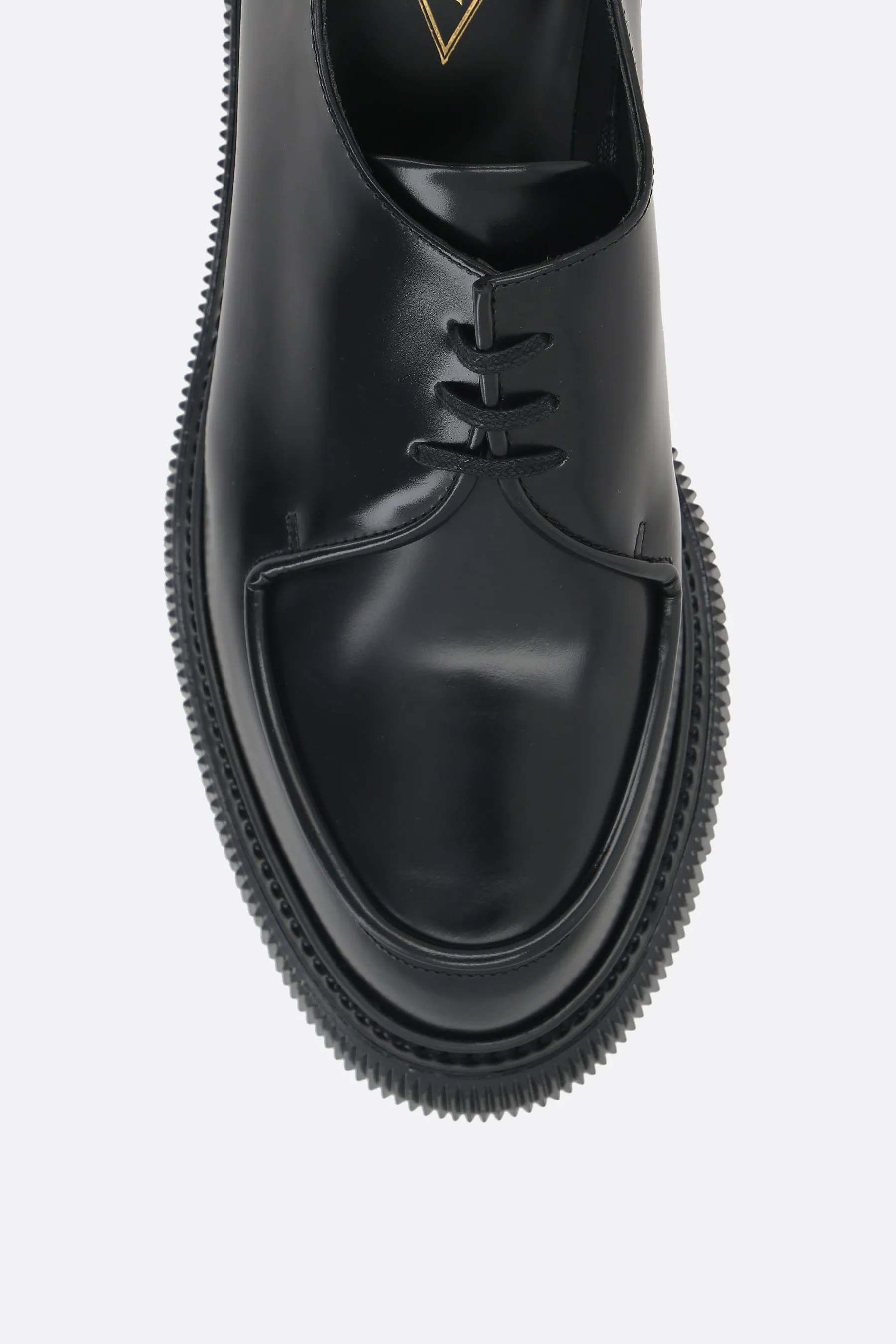 Type 124 brushed leather derby shoes