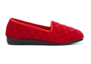 Womens Grosby Dawn Red Comfortable Slippers Ladies Shoes Slip On Flats