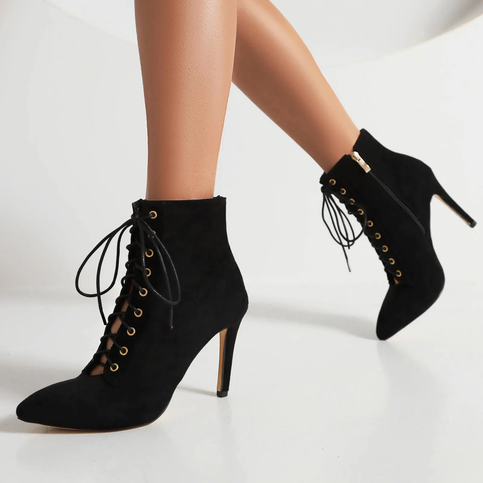 Women's stiletto heels pointed toe booties for spring/summer