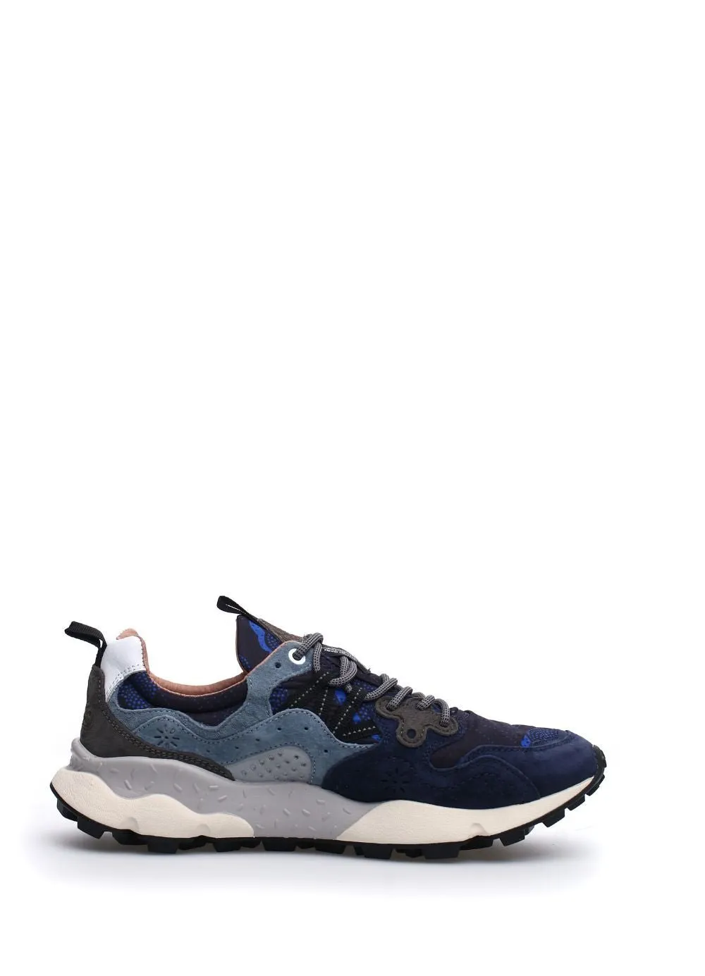 YAMANO 3 | Suede & Canvas Sneaker | JP Print Navy/Black